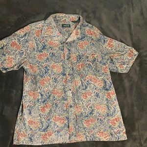Orvis casual floral patterned short sleeve button down men’s large